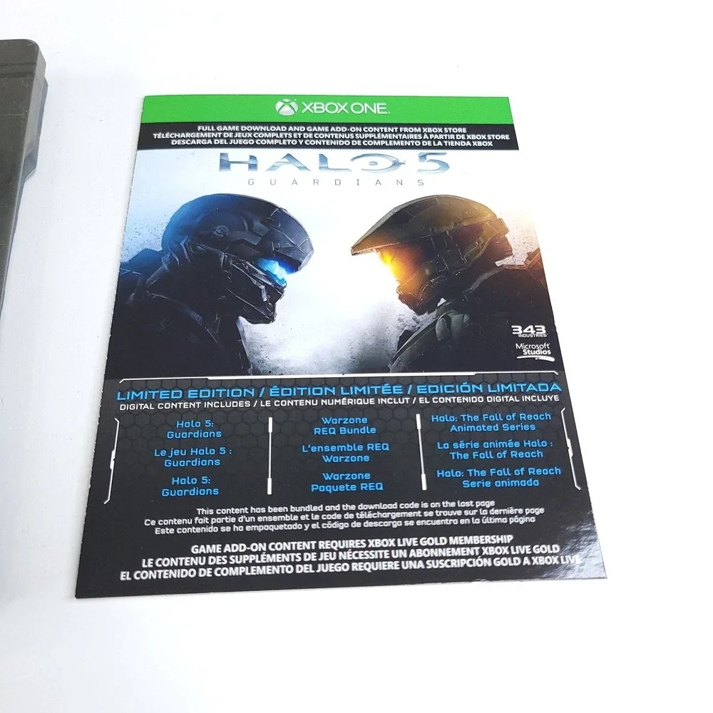 Halo 5 Guardians Limited Edition Xbox One Steelbook and Inserts Only READ